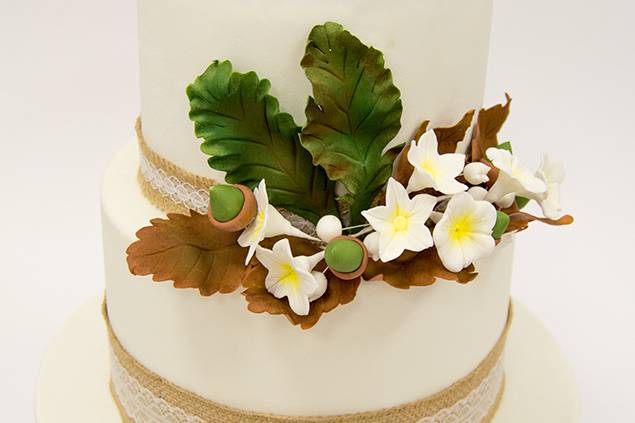 Tarta de boda rústica