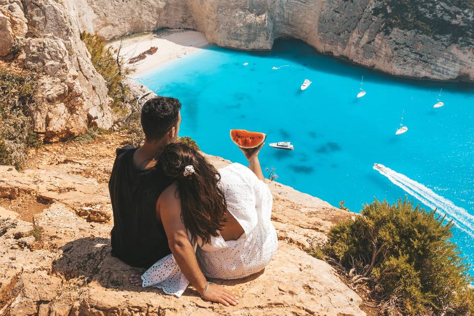 Pareja en Zakynthos