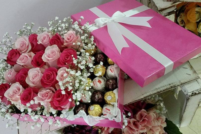 Flores en caja