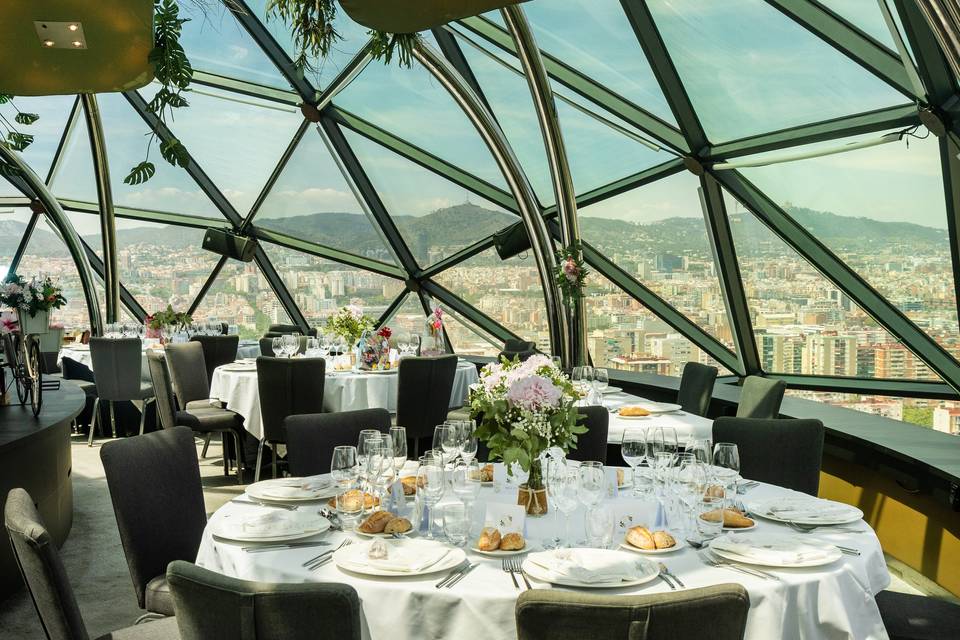 Comedor cúpula cristal