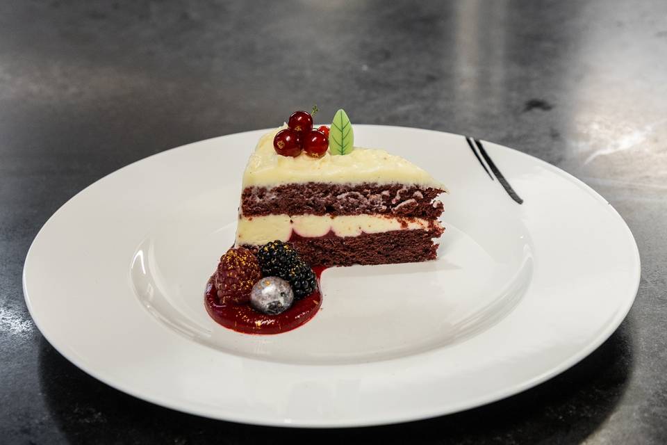 Porción tarta postre