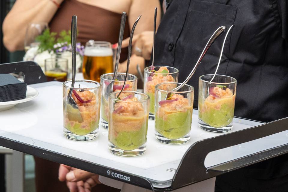 Vasitos aperitivo bandeja