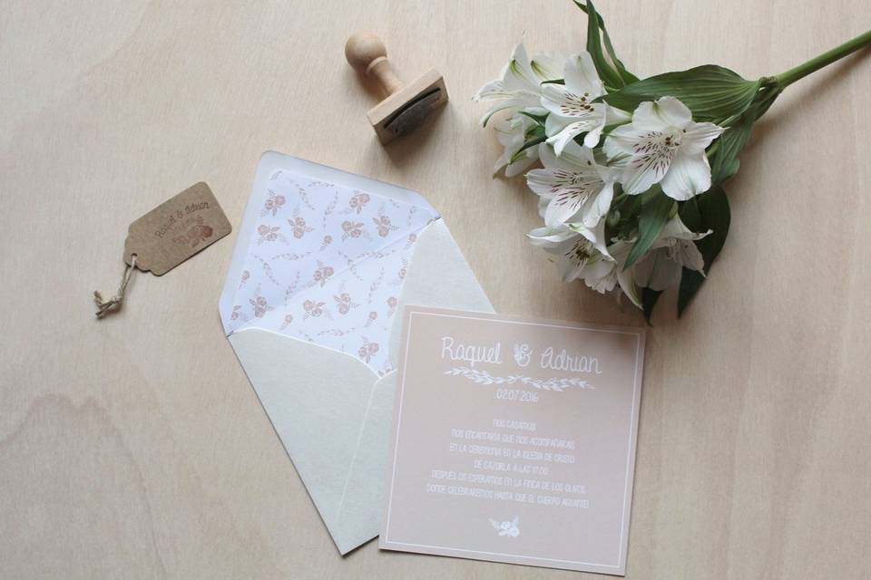 Invitaciones de boda rústicas