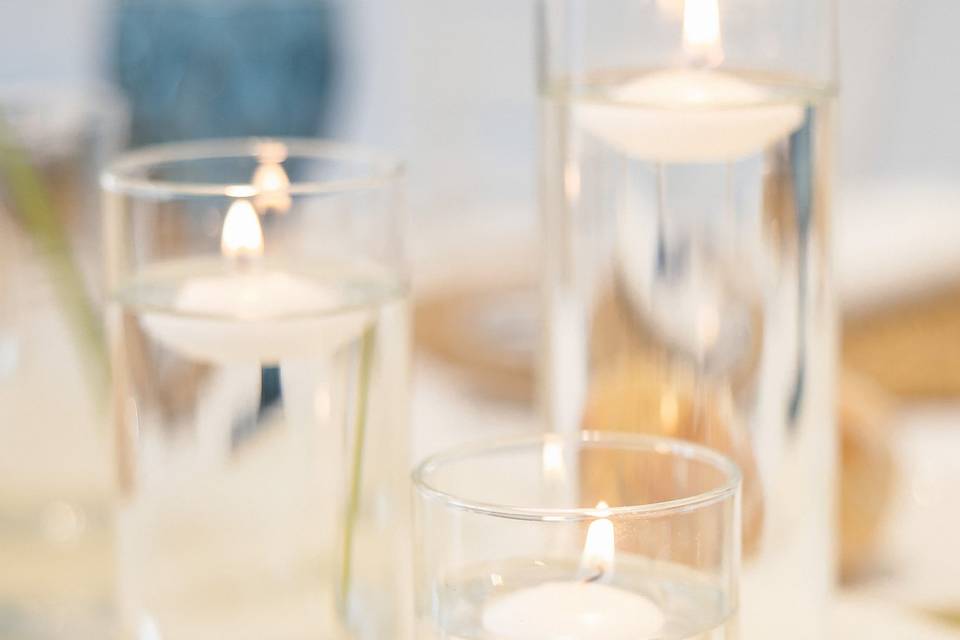 Centro de mesa con velas