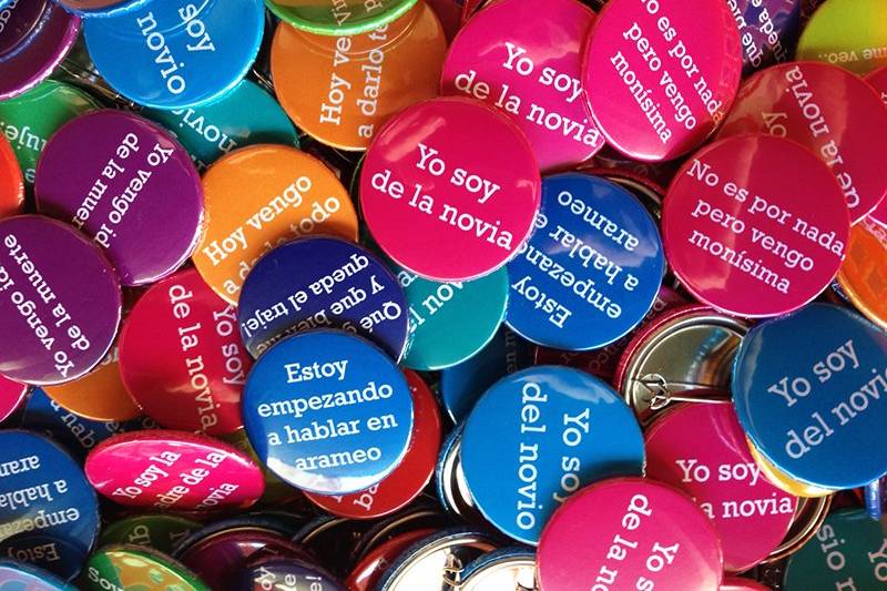 Chapas para bodas con frases