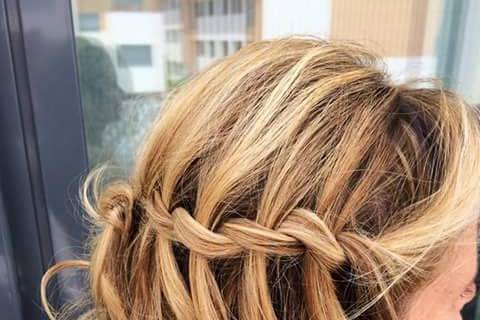 Semirecogido con ondas