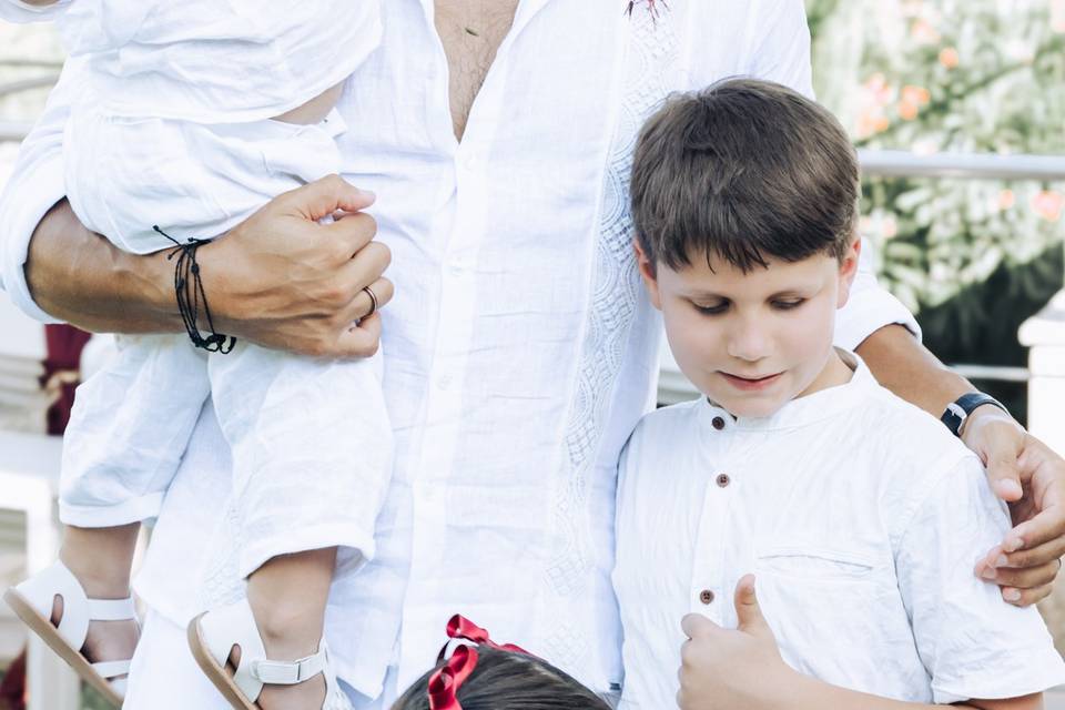 Novio y niños