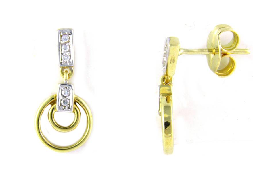 Pendientes en oro de 18 ktes