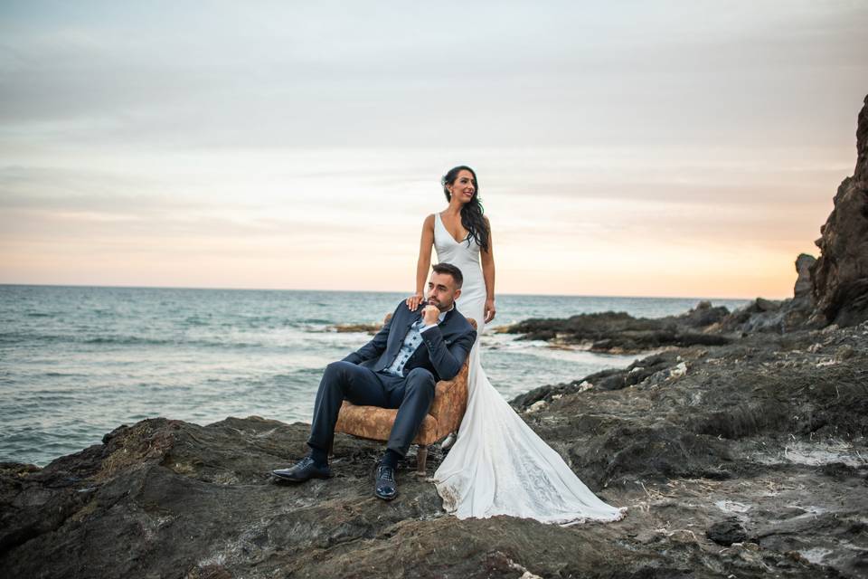 Postboda en la playa