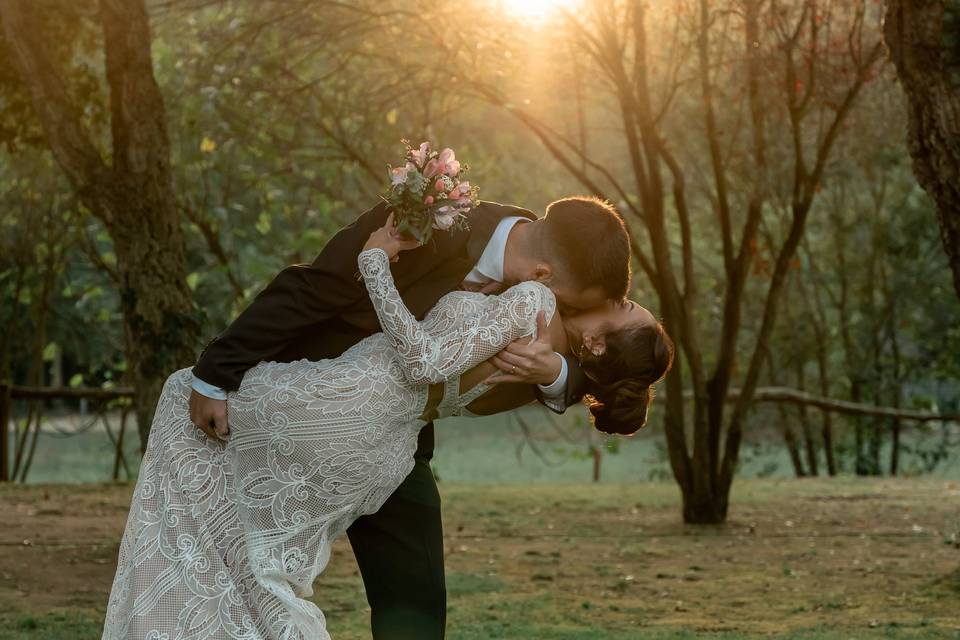 Pareja atardecer