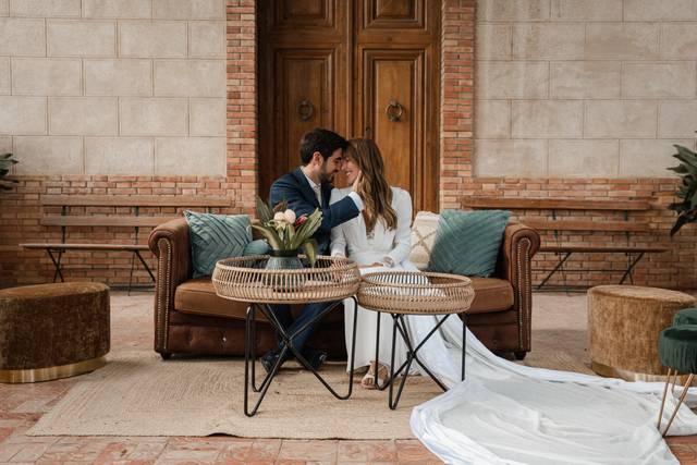 Novios en su boda Senyoret