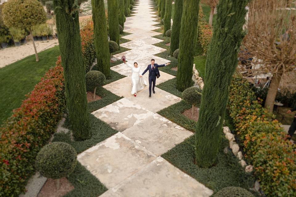 Sesión de boda con drone