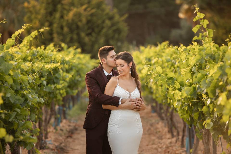 Postboda en viñedos