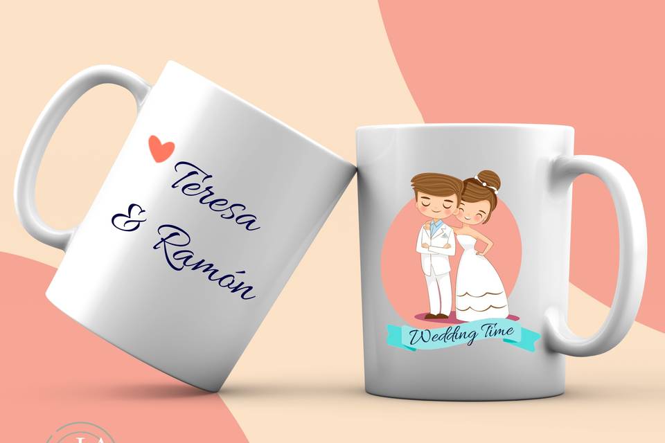 Taza personalizada avatar boda