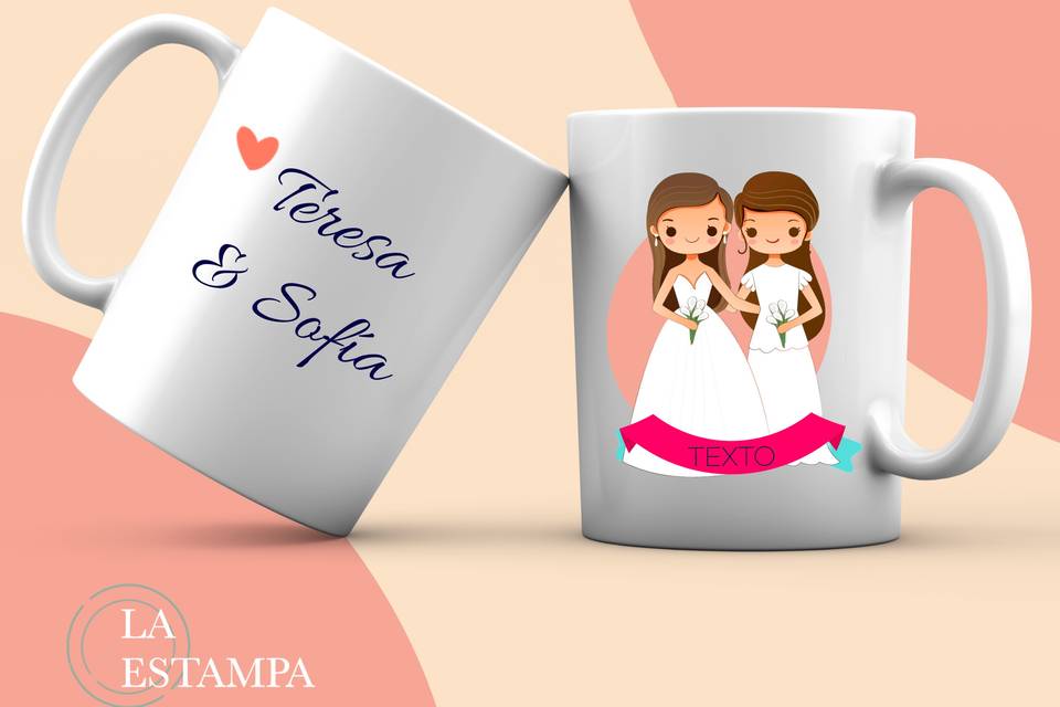 Taza personalizada enlace boda