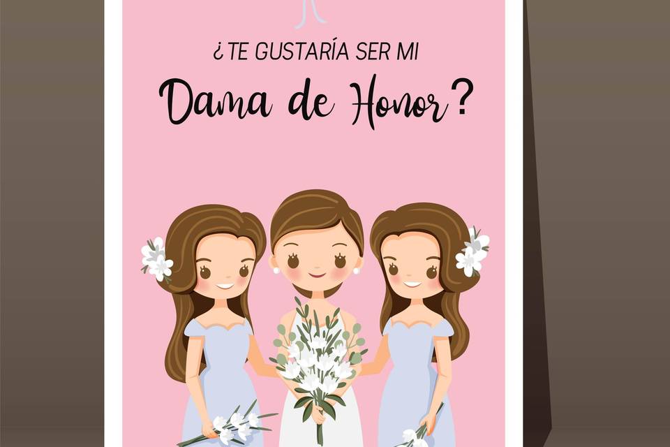 Tarjeta solicitud dama de hono