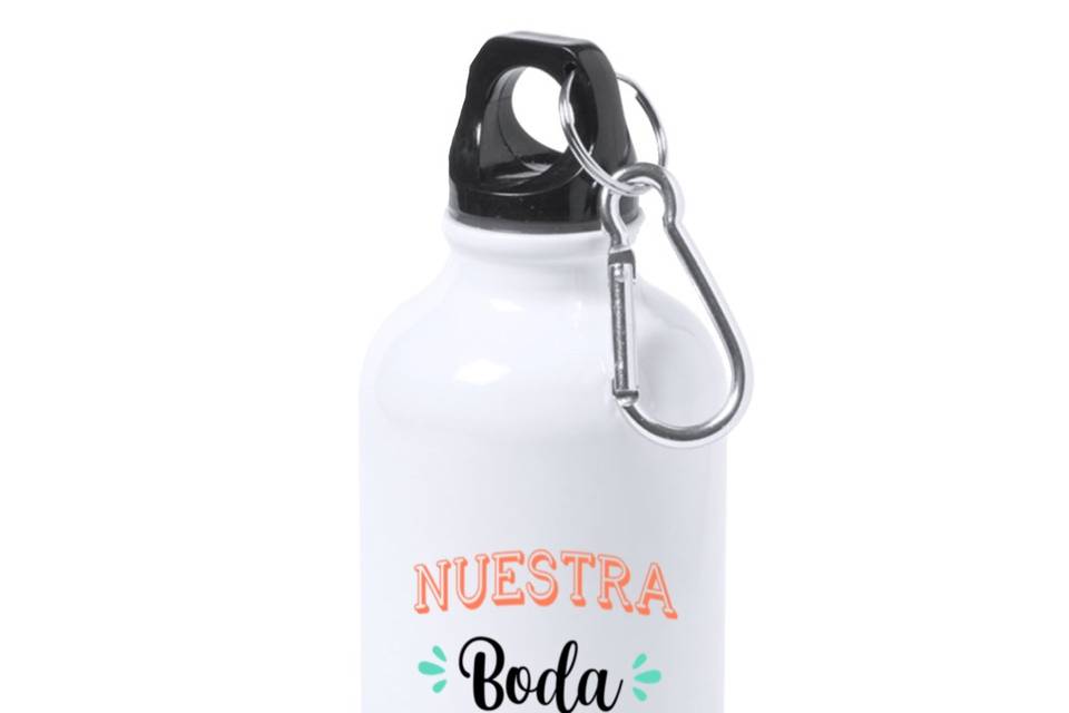 Botella de aluminio boda