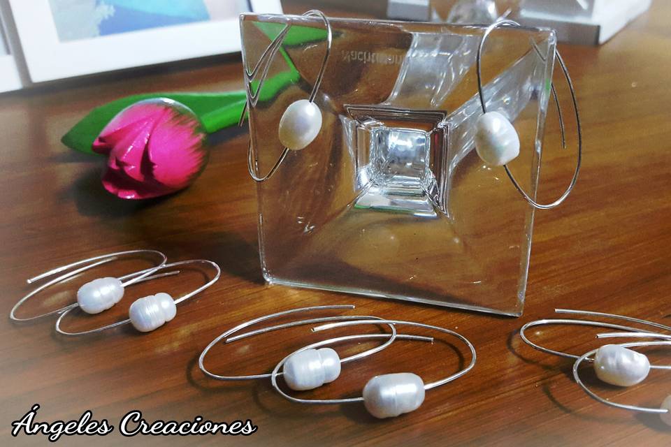 Pendientes con perlas