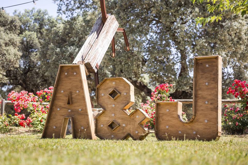 Letras de madera