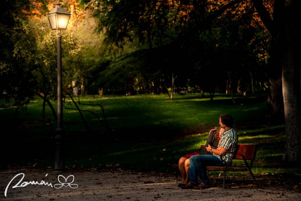 Cristina y Quique en el Retiro