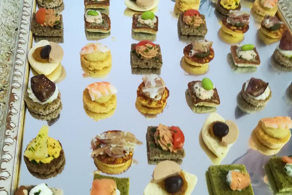 Detalle de los canapés