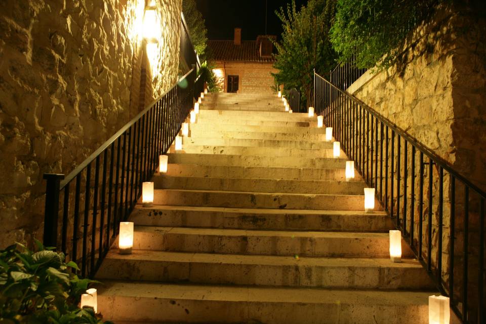 Iluminación velas boda