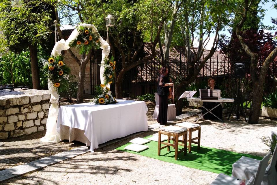 Ceremonia en jardín de la noria