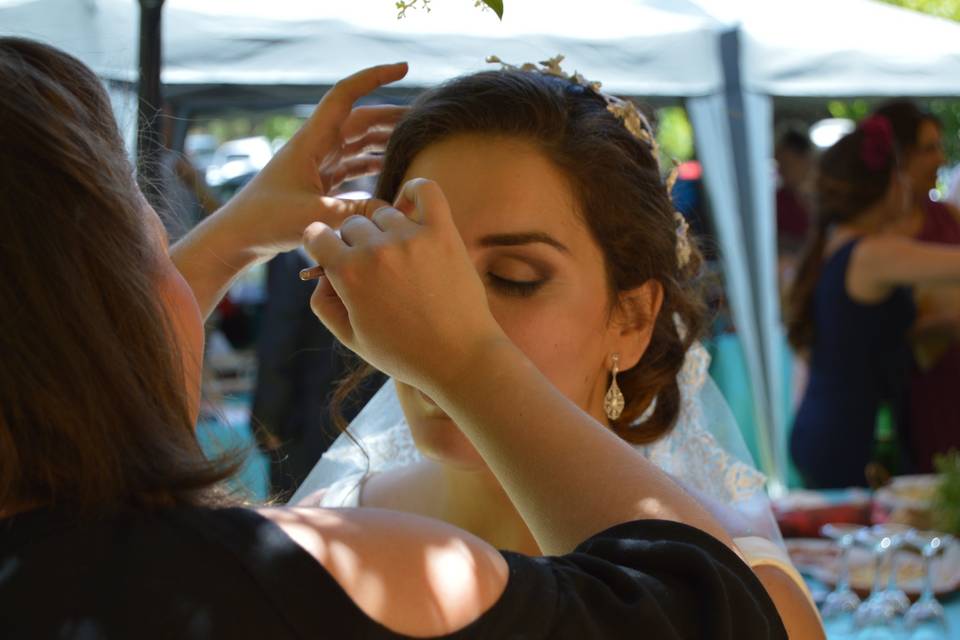 Maquillaje de novia y retoque