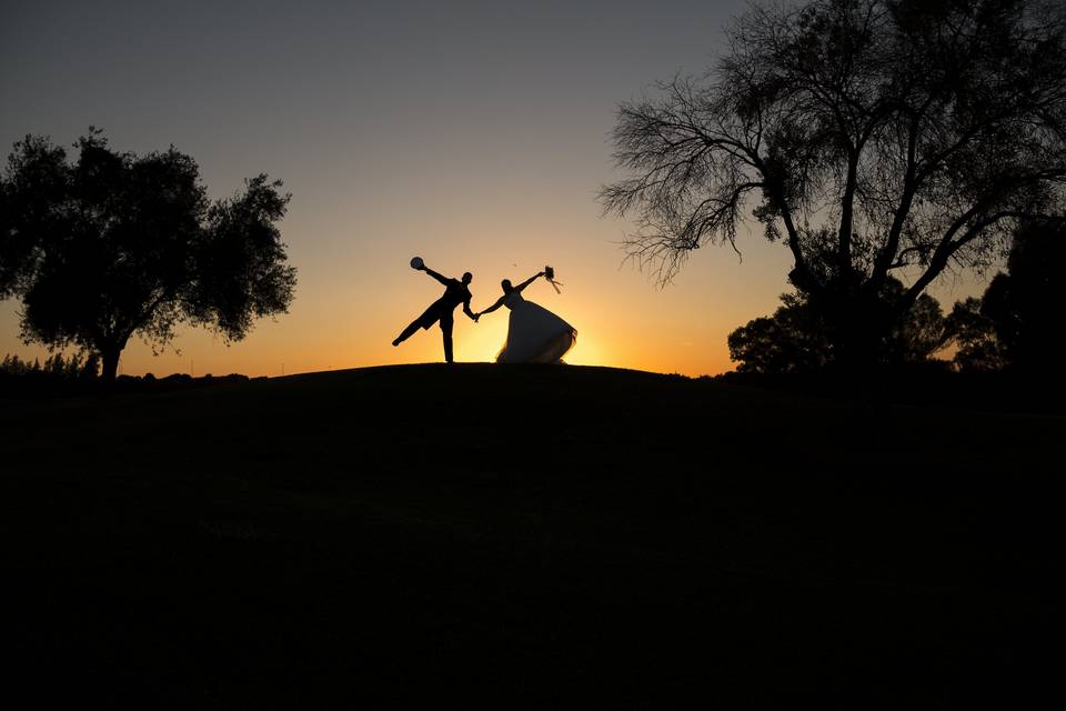 Siluetas al atardecer