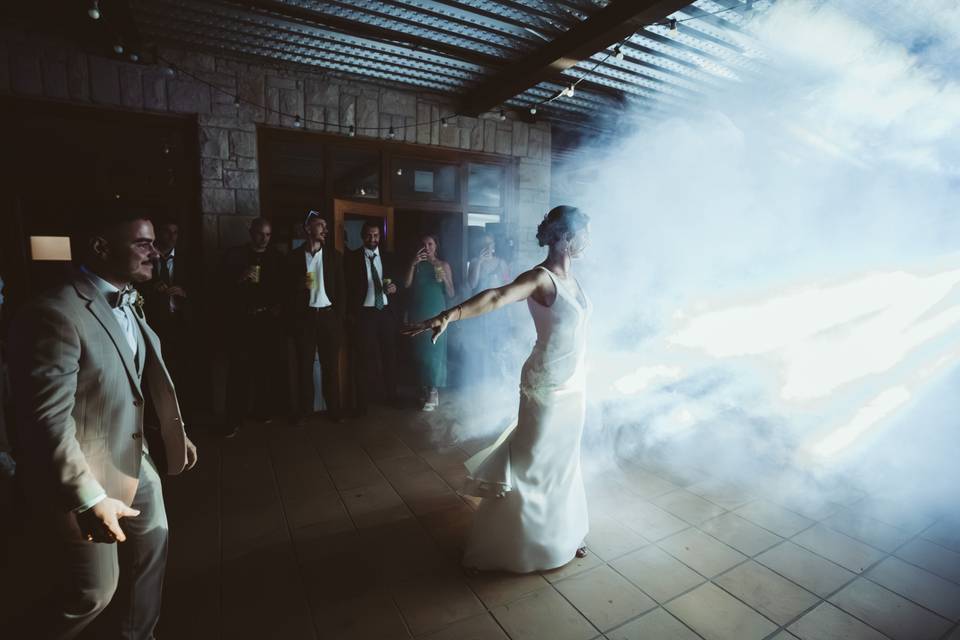 Efecto con maquina de humo