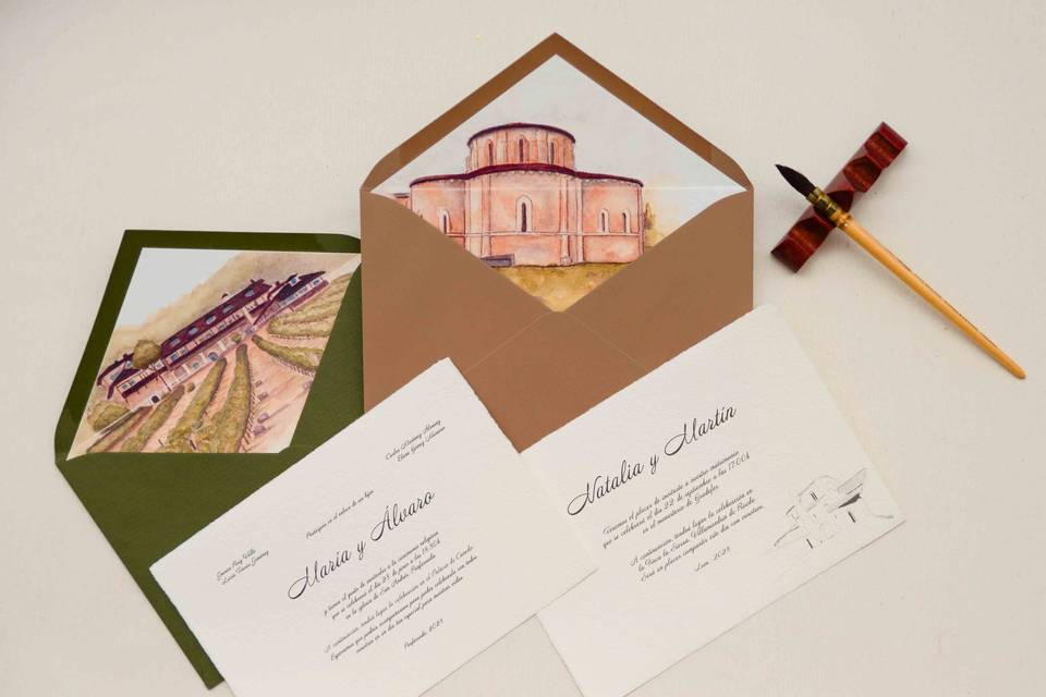 Invitaciones acuarelas