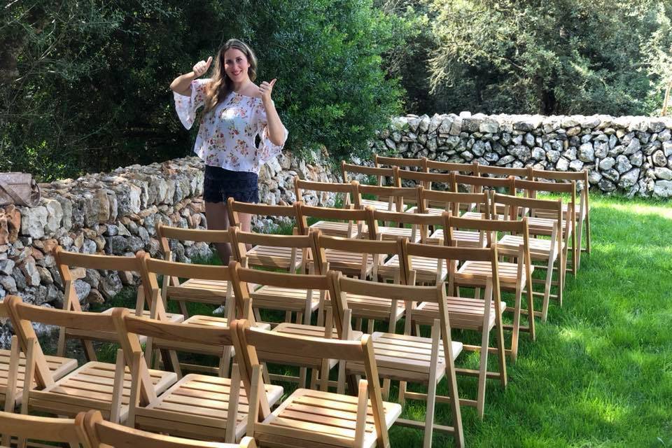 Decoración de boda en menorca