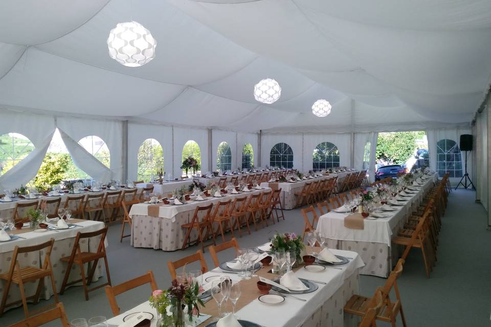 Carpa de boda rústica