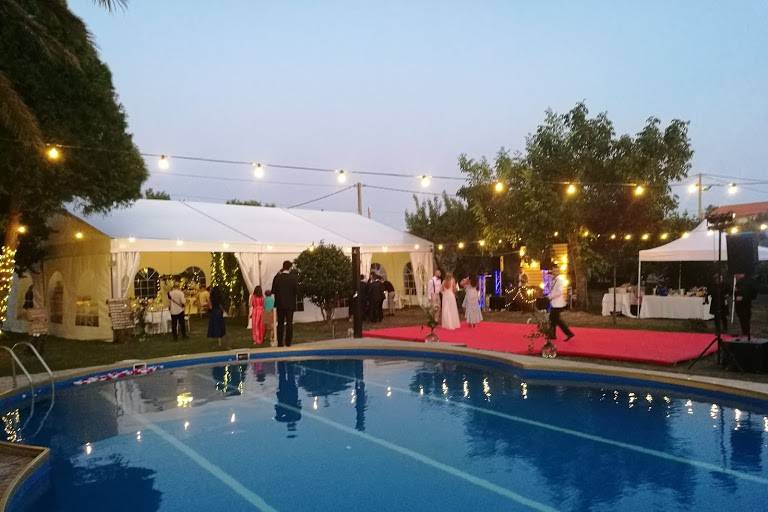 Carpa de boda + iluminación