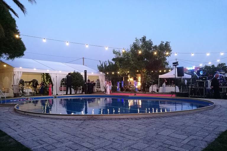 Carpa de boda + iluminación