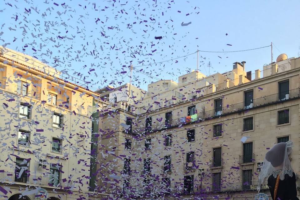 Cañón de confeti y de pétalos