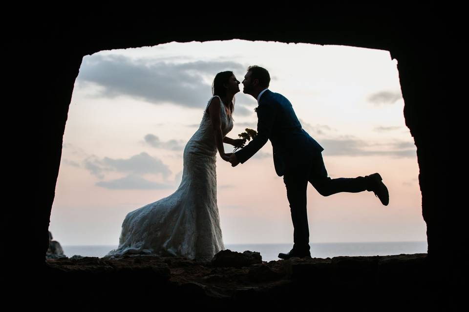 Novios en la playa