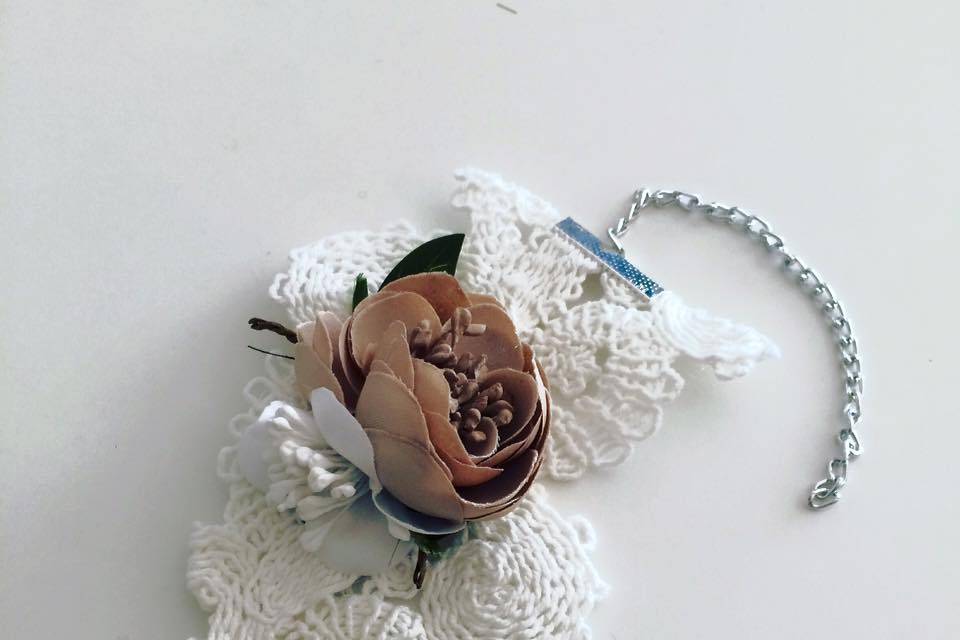 Pulsera novia rosas