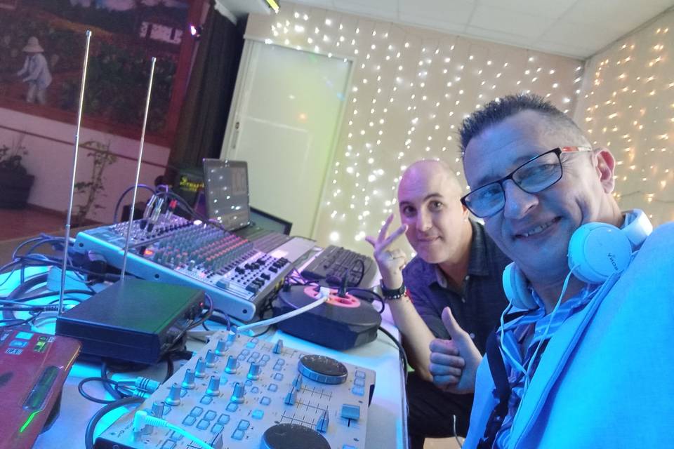 Con mi técnico de sonido Loren