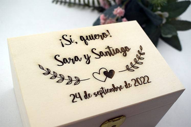 Caja Anillos Novios