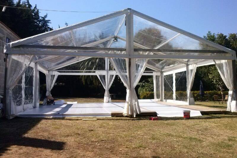 Carpa transparente para los aperitivos