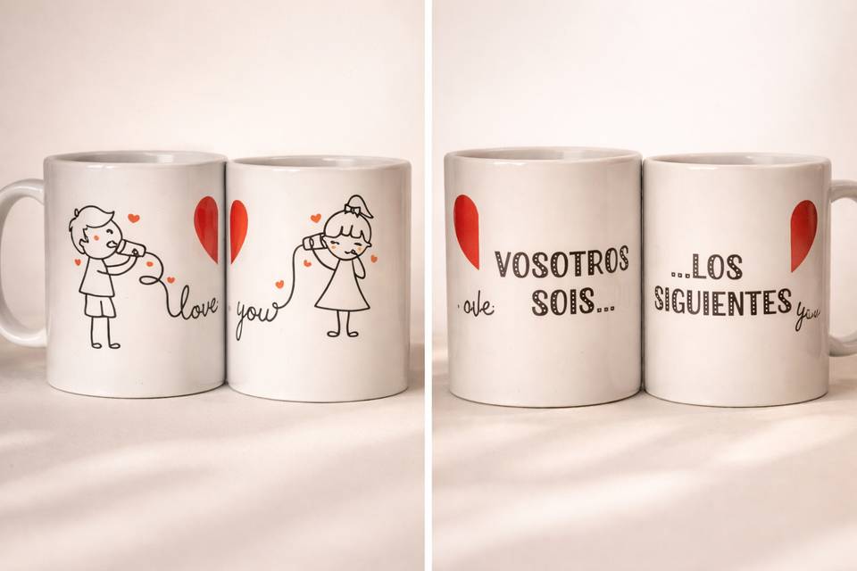 Tazas sois los siguientes
