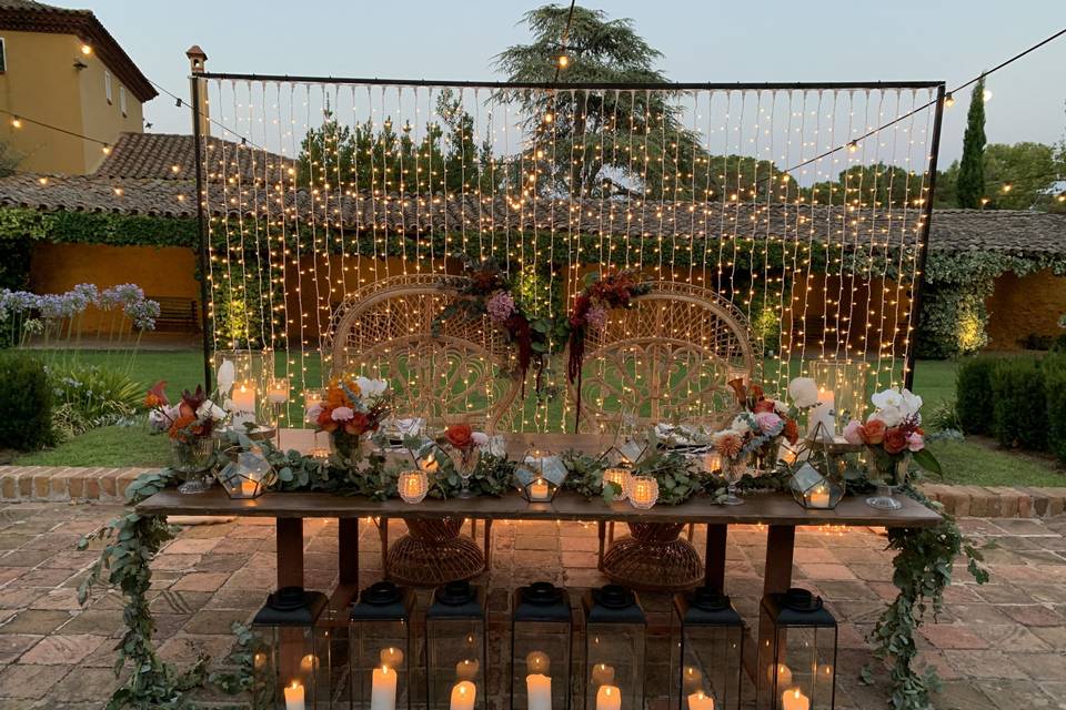 Cortinas en Masía Rosas