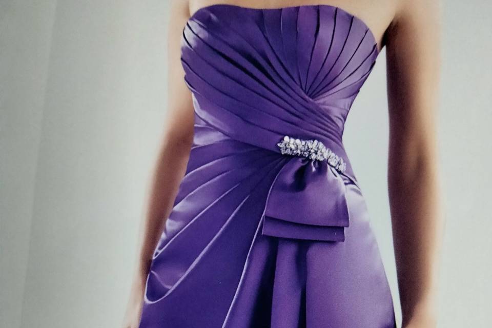 Vestido morado largo