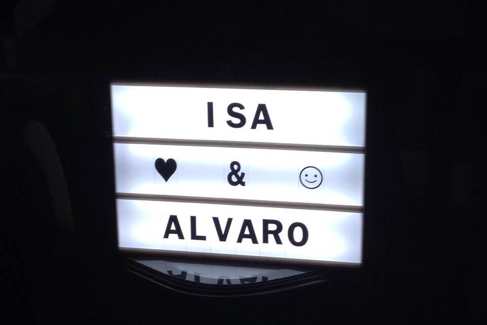 Pantalla led con vuestro nombre