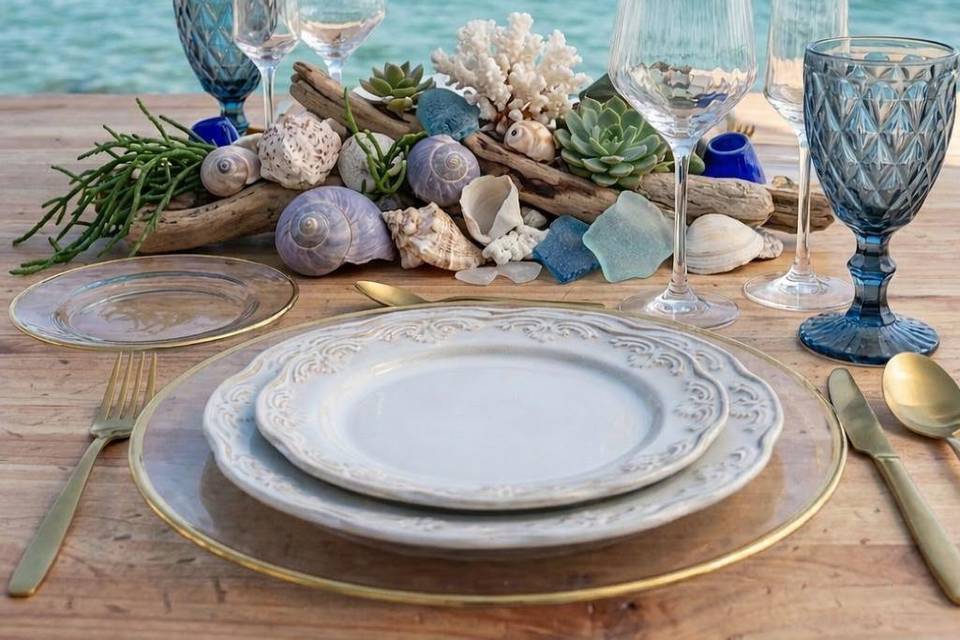 Bajo plato filo oro