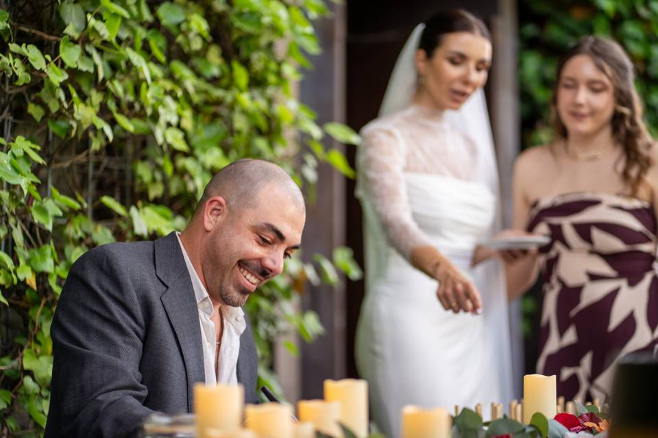 pareja ceremonia