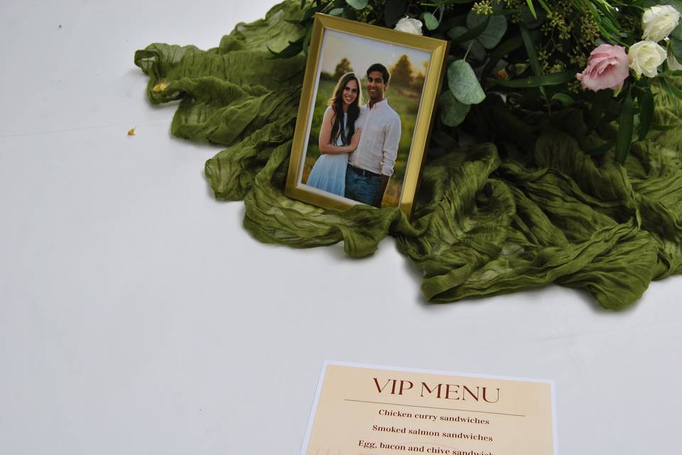 Novios y Menú
