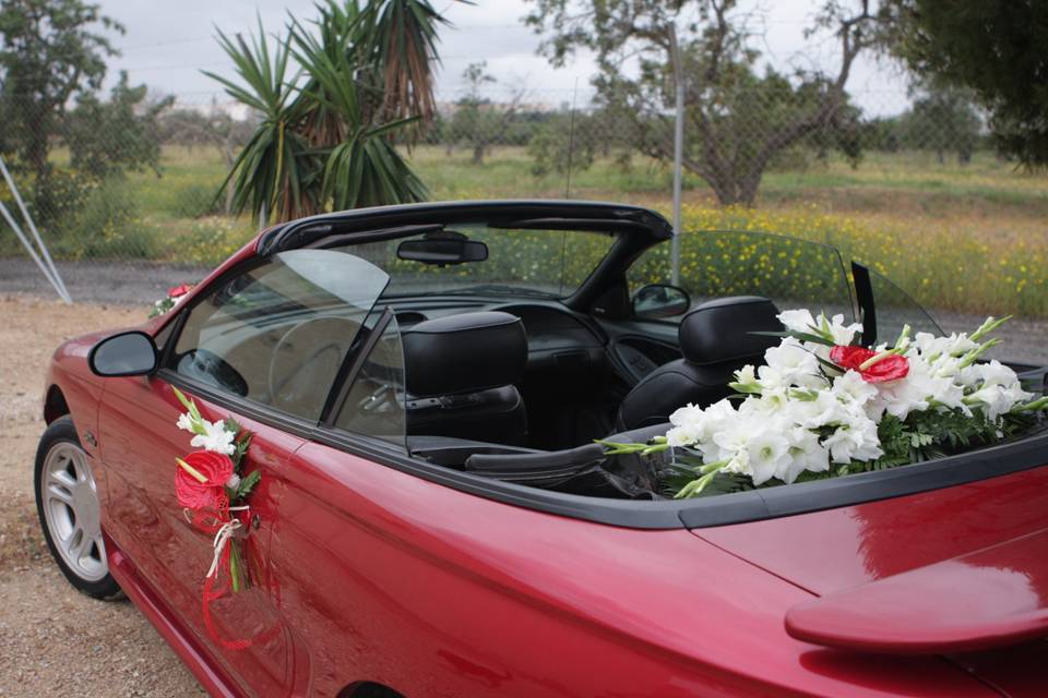 Mustang detalles florales