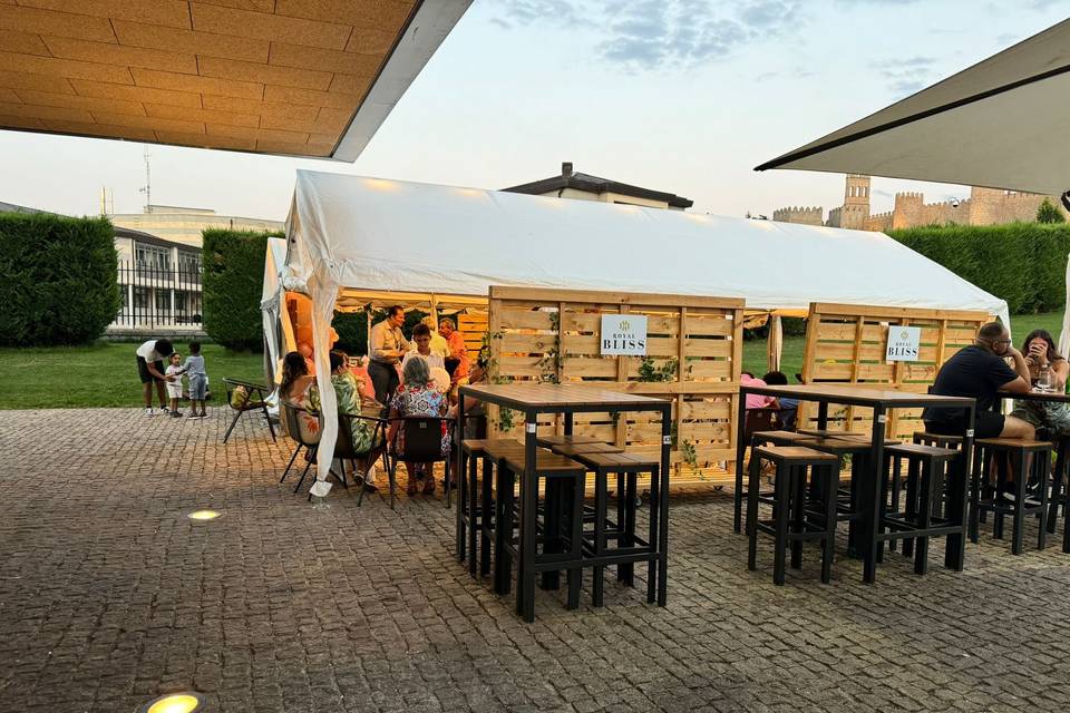 Nuestra carpa en terraza